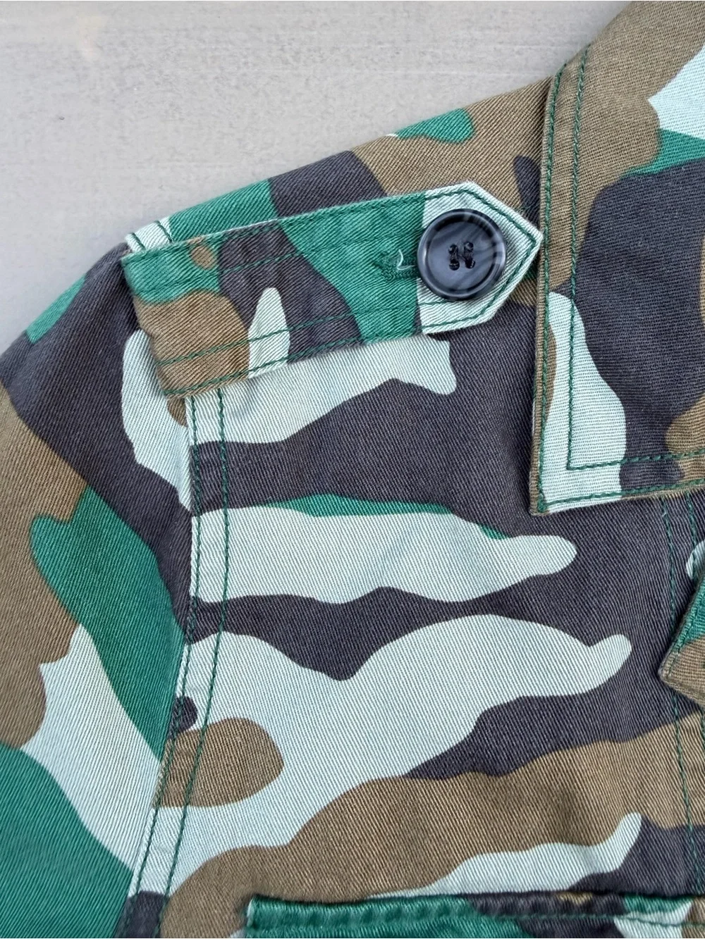 J. Crew Mercantile Camo Camouflage Utility Shirt Jacket Military Army size M